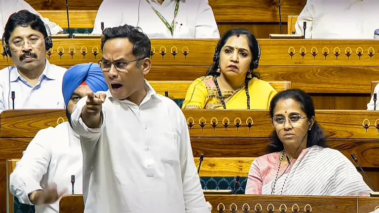 Gaurav Gogoi thundered in the Lok Sabha over the anti-paper leak bill, saying, "21 students committed suicide, and you honored Dharmendra Pradhan