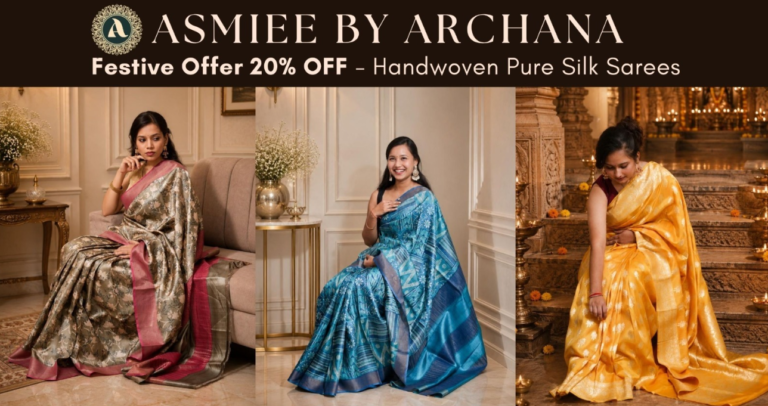 Up to 20% discount on silk sarees until September 14; 'Asmiee by Archana' makes its festive offer special