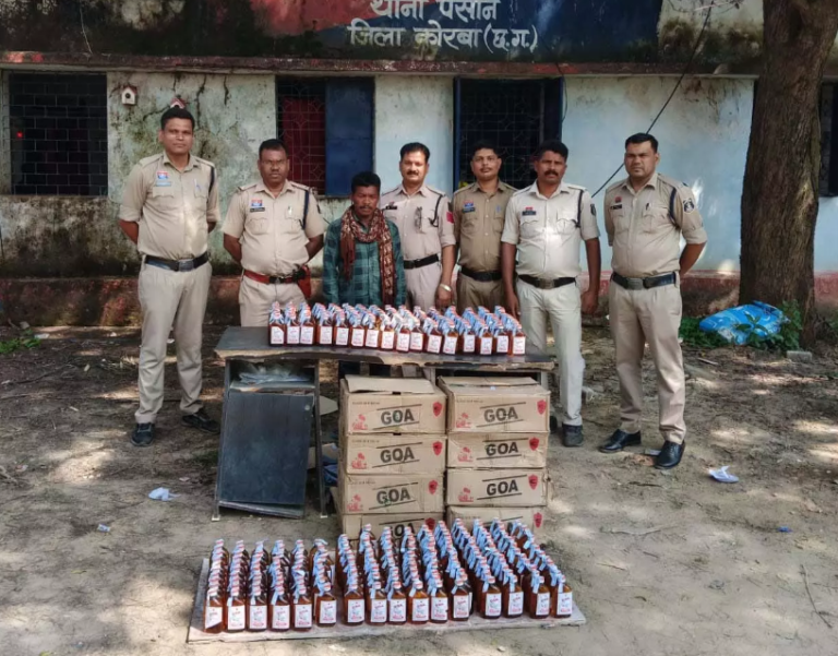 Consignment of liquor hidden in a paddy field; 389 pouches of Goa Whisky seized, accused arrested